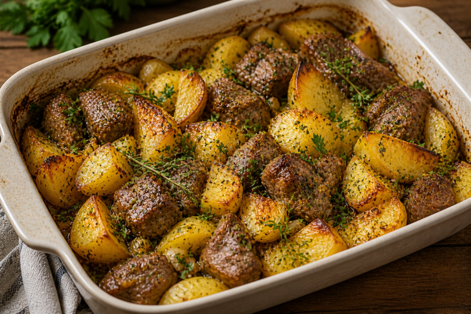 Запеченный картофель с мясом: быстрый рецепт для будней